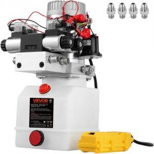 Hüdrauliline pump, 12 V alalisvoolu kahekordse toimega jõuallikas, 4,5 l paagiga