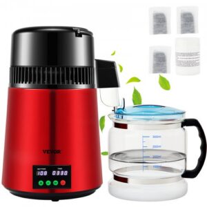 4 l veedestilleerija, 1 l/h, 750 W, punane