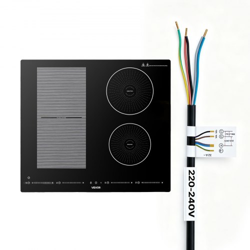 Iebūvējama indukcijas plīts virsma, 60 cm, 4 degļi, 220 V, 7200 W