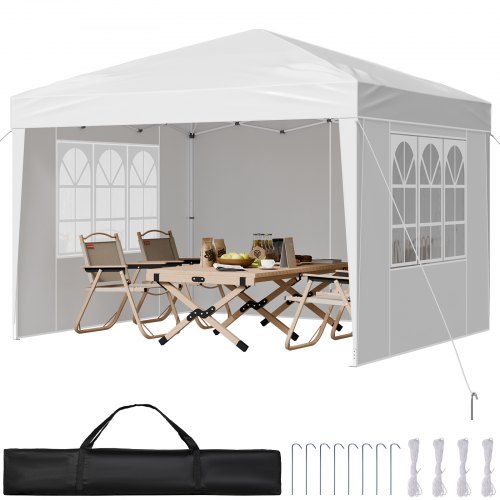 Pop up -katos, 2,95 x 2,95 m, 3 sivuseinää ja 2 tuuletusikkunaa