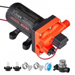 12 V alalisvoolu veepump, 18,9 l/min, 4-kambriline iseimav membraanpump