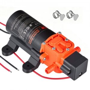 12 V alalisvoolu veesurvepump, 4,5 l/min, 2-kambriline isetõmbav membraanpump