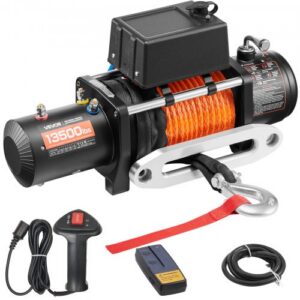 Elektrinė gervė, 13 500 lbs, 12 V DC, su sintetiniu lynu 9,5 mm x 24 m
