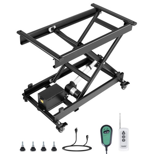 Elektrinis kėlimo stalas, 150 kg, 8–28 col. reguliuojamas, juodas