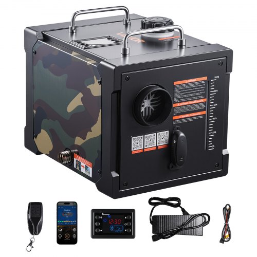Dīzeļsildītājs, 5-8 kW, DC 12 V/24 V, pārnēsājams viss vienā gaisa sildītājs ar Bluetooth lietotnes vadību