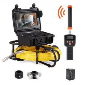 Kanalisatsioonikaamera torude kontrollimiseks, 512 Hz sondiga, 22,9 cm ekraan, 91,5 m kaabel