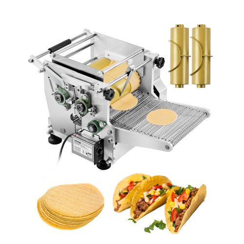 Elektriska tortilju mašīna, automātiska kukurūzas tortilju gatavošanas iekārta ar divām formām 10 cm un 15 cm