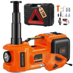 Sähköinen hydraulinen auton tunkki 5 t, 12 V, iskevä mutterinväännin ja täyttöpumppu