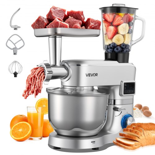 Pastatomas maišytuvas SM-1503BML, 1500 W, 5,7 l, su 1,5 l maišytuvo indu, sidabrinis