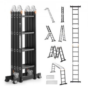 Daugiafunkcė sulankstoma kopėčios, 7-in-1, 4 sekcijų, 4,7 m, 149,7 kg