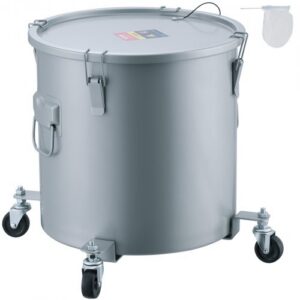 Praeõli kogumisanum, 37,8 l, ratastega alus, hall