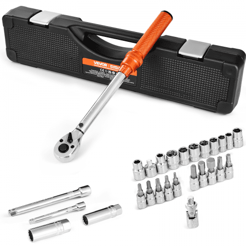 Griezes momenta atslēgu komplekts, 10 mm, 5-60 N·m, 72 zobu, divvirzienu, oranžs