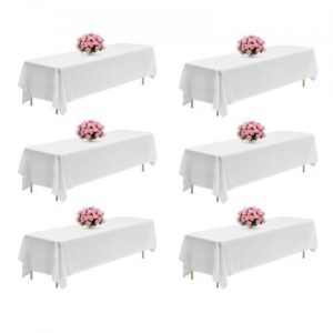 Laualinad ristkülikukujulistele laudadele , valge, 6 tk, 228 x 335 cm, polüester