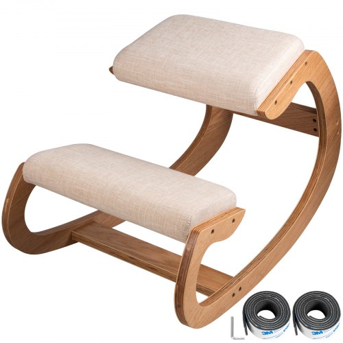 Ergonominen polvistustuoli 99,8 kg kantavuudella, koivupuuta, valkoinen