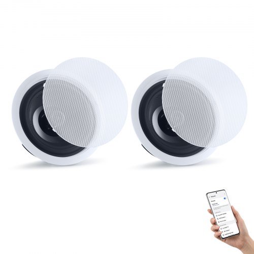 Bluetooth įleidžiami lubiniai garsiakalbiai 845BT su stiprintuvu, 2 vnt., 203 mm