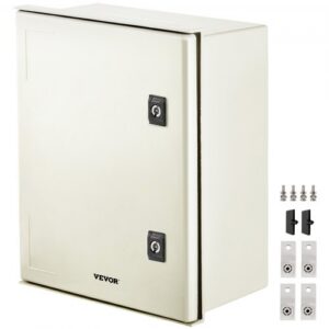 NEMA stikla šķiedras elektriskais korpuss 40 x 30 x 20 cm, IP66, ar montāžas plāksni