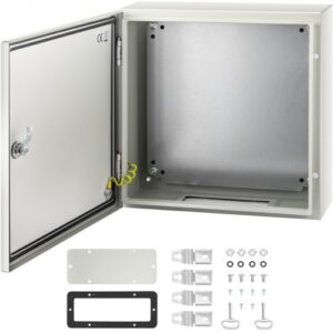 NEMA tērauda elektriskais korpuss 40 x 40 x 15 cm, NEMA 4X, IP66, ar montāžas plāksni