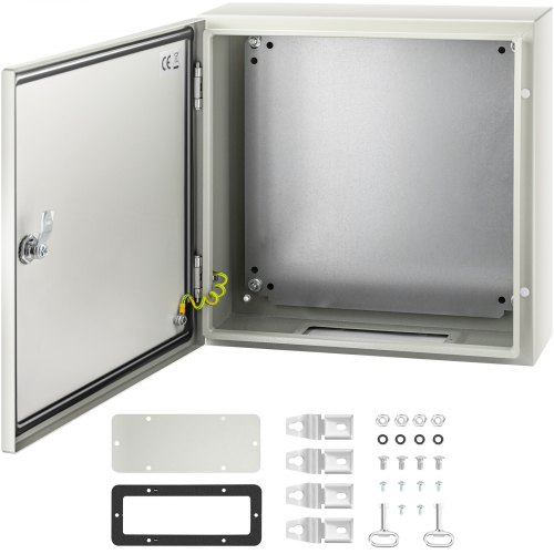Plieninė elektrinė dėžė NEMA 4X, 40x40x15 cm, IP66, su montavimo plokšte