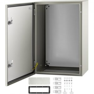 NEMA tērauda elektriskais korpuss 60 x 40 x 25 cm, IP66, ar montāžas plāksni