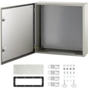 NEMA tērauda elektriskais korpuss, 60 x 60 x 20 cm, IP66, ar montāžas plāksni