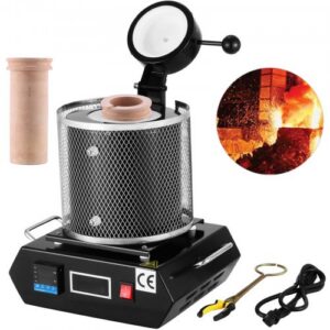 Kuldasulatusahi, 1350 W, maksimaalne temperatuur 1150 °C, digitaalne elektriline sulatusahi, 3 kg keraamilise tiigliga