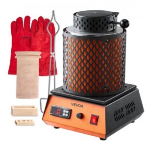 Elektriline sulatusahi, 1500 W komplekt, 1150 °C, 5 kg keraamilise tiigliga, metallide sulatamiseks ehete valmistamisel