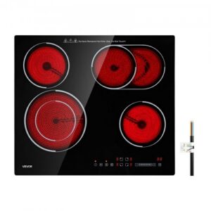 Elektripliit 60 cm, 4 põletit, 6600 W, 220 V, keraamiline, integreeritav
