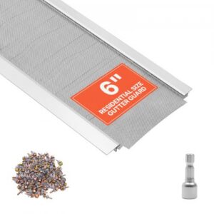 Vihmaveerennikaitse, 152,4 mm alumiiniumkate ja roostevabast terasest mikroperforatsioon, 14,63 m, 1,02 mm, 12 tk