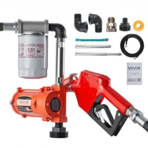 Kütuse ülekandepump, 12 V alalisvool, 40 l/min, kaasaskantav diislikütuse ülekandekomplekt