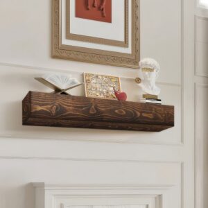 Kamina mantel, 213,4 cm x 20,3 cm x 15,2 cm, kandekaal 22,7 kg, naturaalne puidust seinariiul, looduspruun