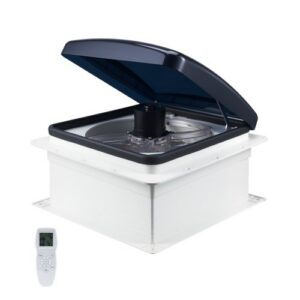 36 cm 12 V haagissuvila katuse ventilatsiooniventilaator, 10 kiirusega pööratav, kaugjuhtimispuldiga, 36 x 36 cm avadele