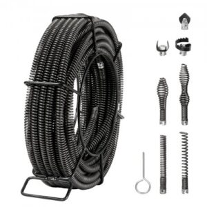 Sekcinis vamzdžių valymo trosas su 7 pjaustytuvais, 20,1 m x 16 mm, vamzdžiams 20-100 mm