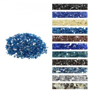 Tuleklaas 10 kg, 12,7 mm peegeldav purustatud klaas, Pacific Blue