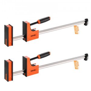 2-osaline 60,96 cm paralleelklambrite komplekt puidutööks, F-klamber, 680 kg kandevõime, oranž