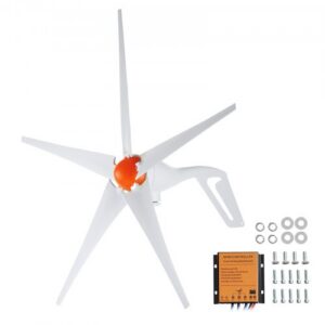 500 W tuulegeneraator, 12 V tuuleturbiini komplekt, 5 labaga tuuleenergia generaator MPPT kontrolleriga