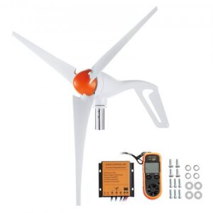 500 W tuulegeneraator, 12 V, 3 labaga tuuleenergia generaatori komplekt anemomeetri ja MPPT kontrolleriga