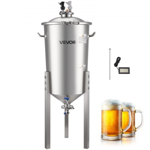 Nerūdijančio plieno kūginis fermenteris, 30 l, namų alaus ir vyno fermentacijai