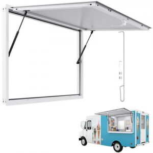 Kioska apkalpošanas logs 135 x 84 cm ar alumīnija sakausējuma rāmi