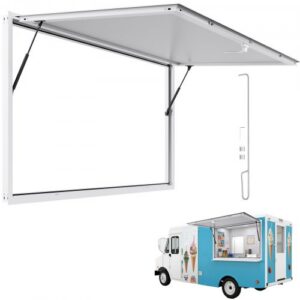 Kuni 85 kraadi avanev 188 x 102 cm teenindusaken alumiiniumisulamist raamiga toiduveokile