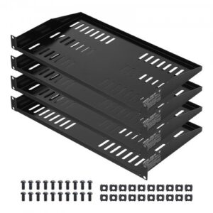 1U serveririiuli plaat, 4 tk, ventileeritud konsoolriiul, 22,68 kg kandevõime, 254 mm sügavus