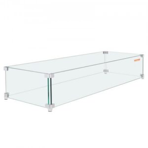 Klaasist tuulekaitse tulekoldele 965 x 267 x 152 mm
