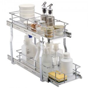 Ištraukiamas spintelės organizatorius LX-C9358, plienas, 22 x 53 x 38 cm