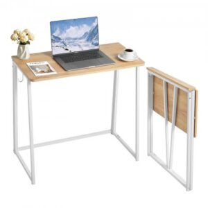 Sulankstomas rašomasis stalas ZH605, 80 x 40 x 75 cm, ąžuolo spalvos / baltas
