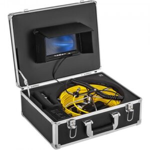 50 m kanalisatsiooni kontrollkaamera 18 cm monitori ja DVR-iga