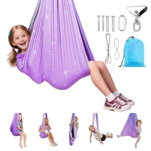 Sensory Swing, kahekordse kangaga võrkkiik 360° pöördrihma ja kuni 136,07 kg kandevõimega