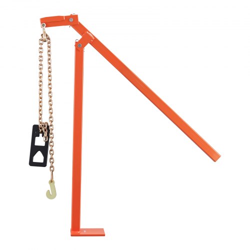 Tvoros stulpų traukiklis BY-043-02, su traukimo plokšte ir 119 cm grandine, oranžinis, 95 cm