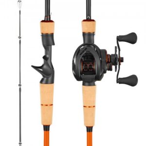 Baitcasting õngede ja rulli komplekt, IM7 süsinikkiust, 2 m, 6+1 laagriga, 7.0:1