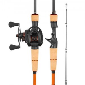 Meškerės ir ritės komplektas, IM7 anglies pluošto baitcasting, 2 m, 6+1 guoliai