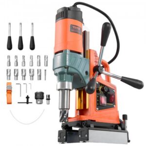 Magnetpuur 1400 W, 50 mm puurimisläbimõõt, 0-850 p/min, pööratav suund, 11 puurotsikuga