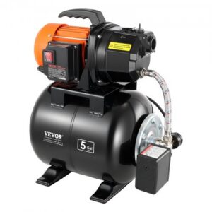 0,75 kW madalaveepump survepaagiga, 230 V, 3750 l/h, malmist kastmispump, 19 l paagiga